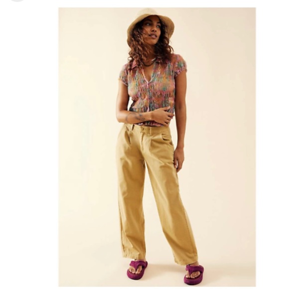 ✨Free People✨Julie Printed Lace Stretch Top Tropical Sunset Size XL. NWT🦋 - Picture 6 of 7